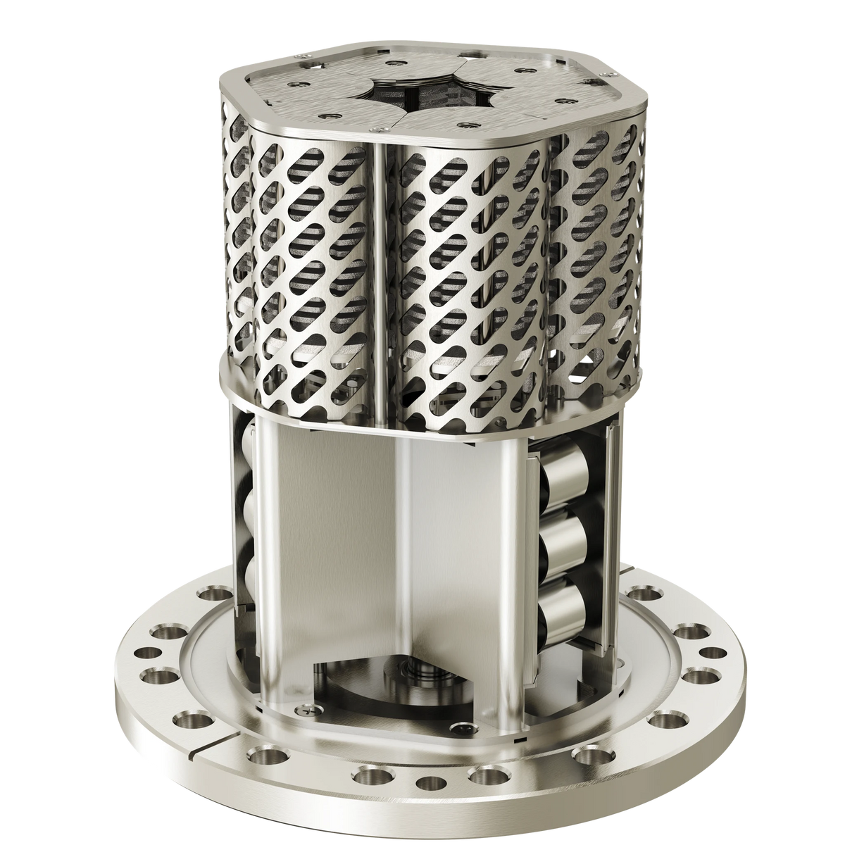 HyTan NEG-Ion pump, 1000 series NEG module, Ø98 mm body with 6 CFF flange and SAFECONN high-voltage feedthrough