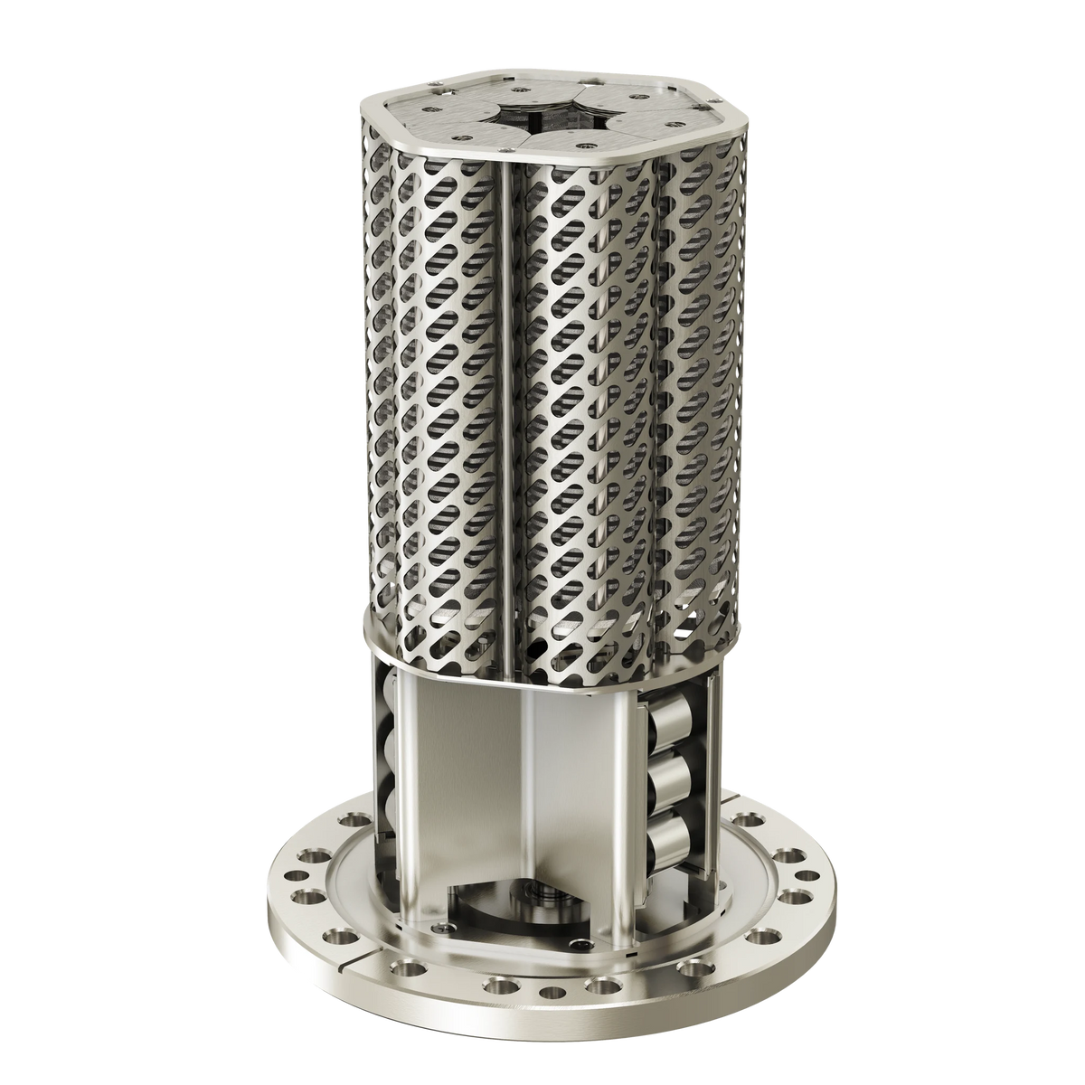 HyTan NEG-Ion pump, 2000 series NEG module, Ø98 mm body with 6 CFF flange and SAFECONN high-voltage feedthrough